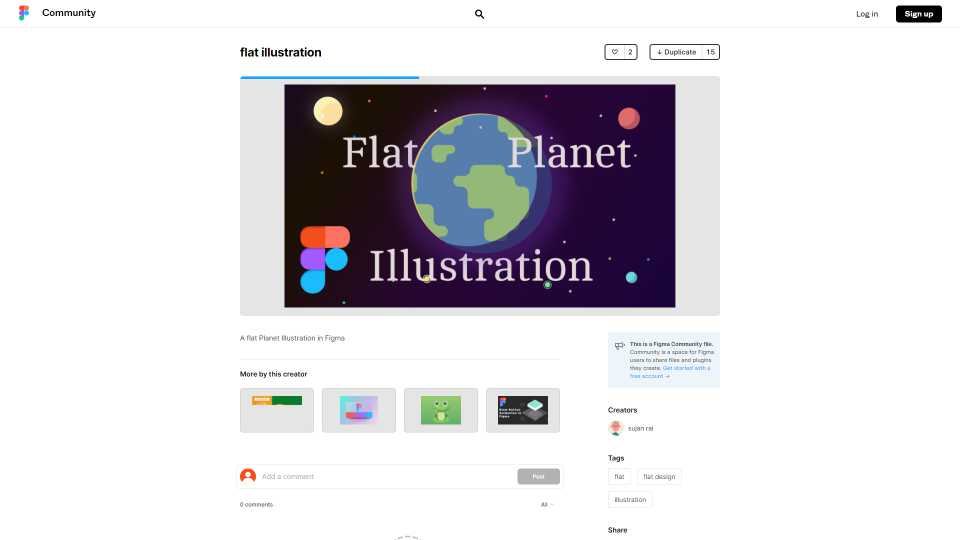 Flat planet illustrations